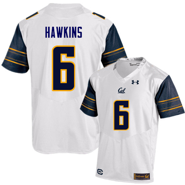 Men #6 Jaylinn Hawkins Cal Bears (California Golden Bears College) Football Jerseys Sale-White - Click Image to Close